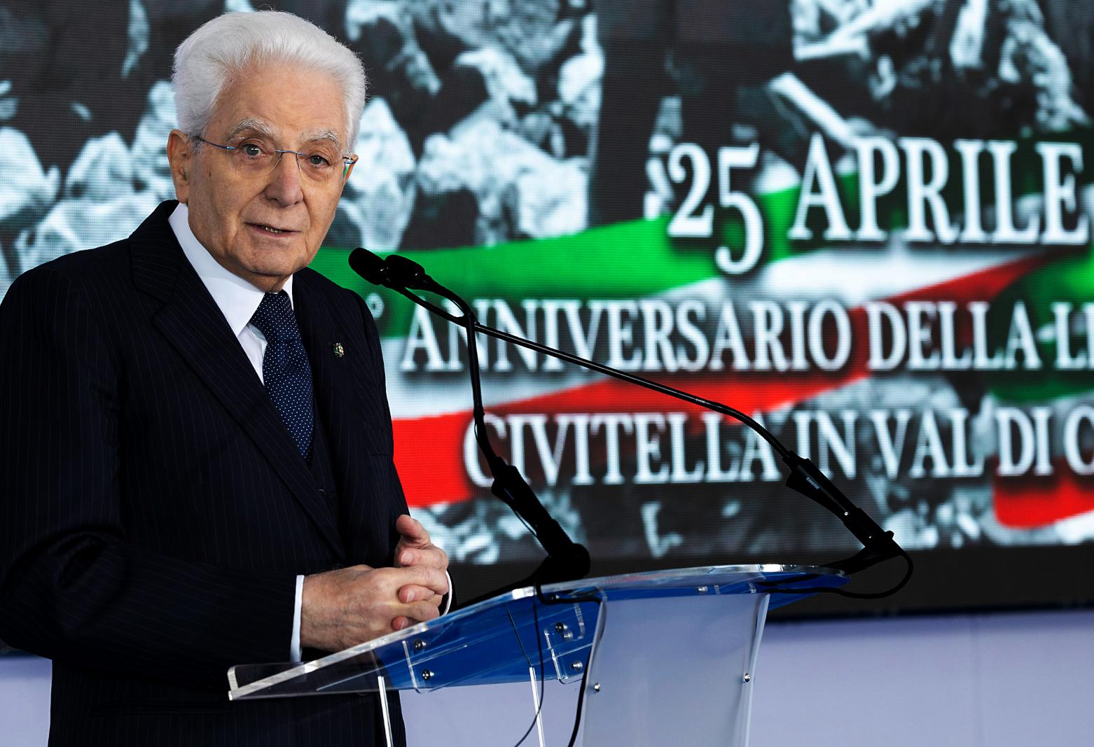 L'intervento del Presidente della Repubblica Sergio Mattarella per il  25 Aprile in Val di Chiana