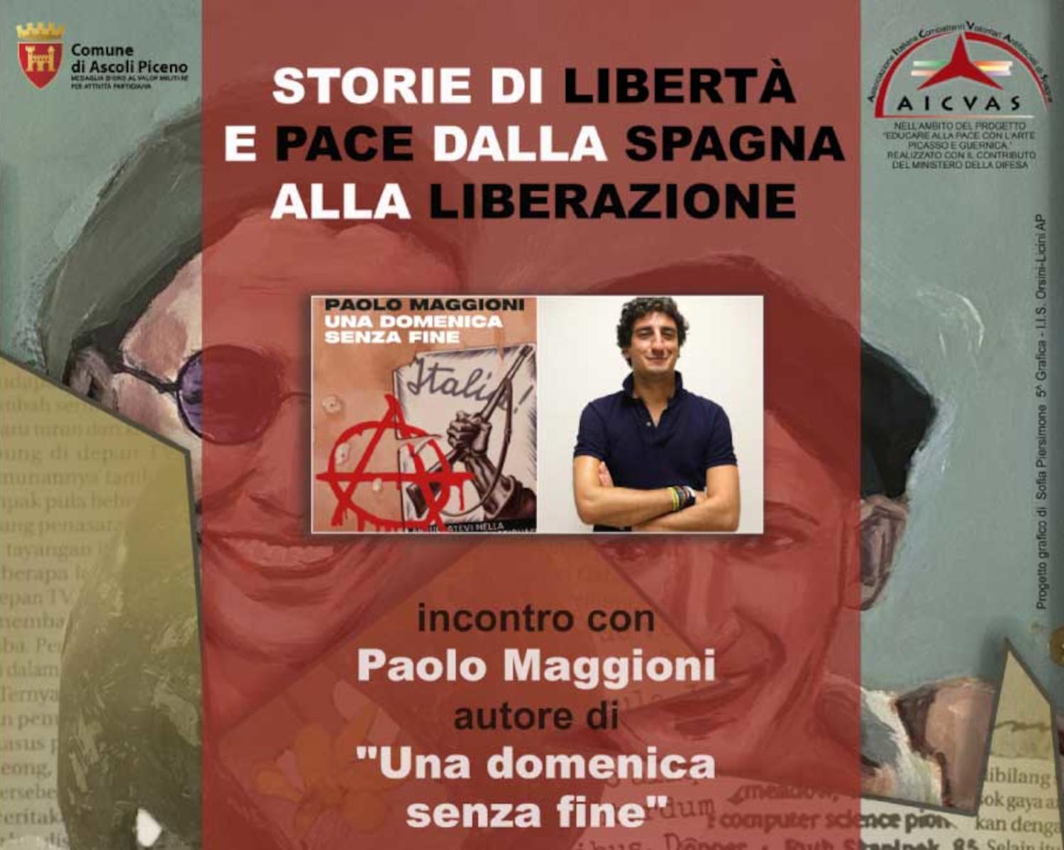 'GUERNICA icona di pace', si terrà presso la libreria RINASCITA la presentazione del libro UNA DOMENICA SENZA FINE con l'autore PAOLO MAGGIONI