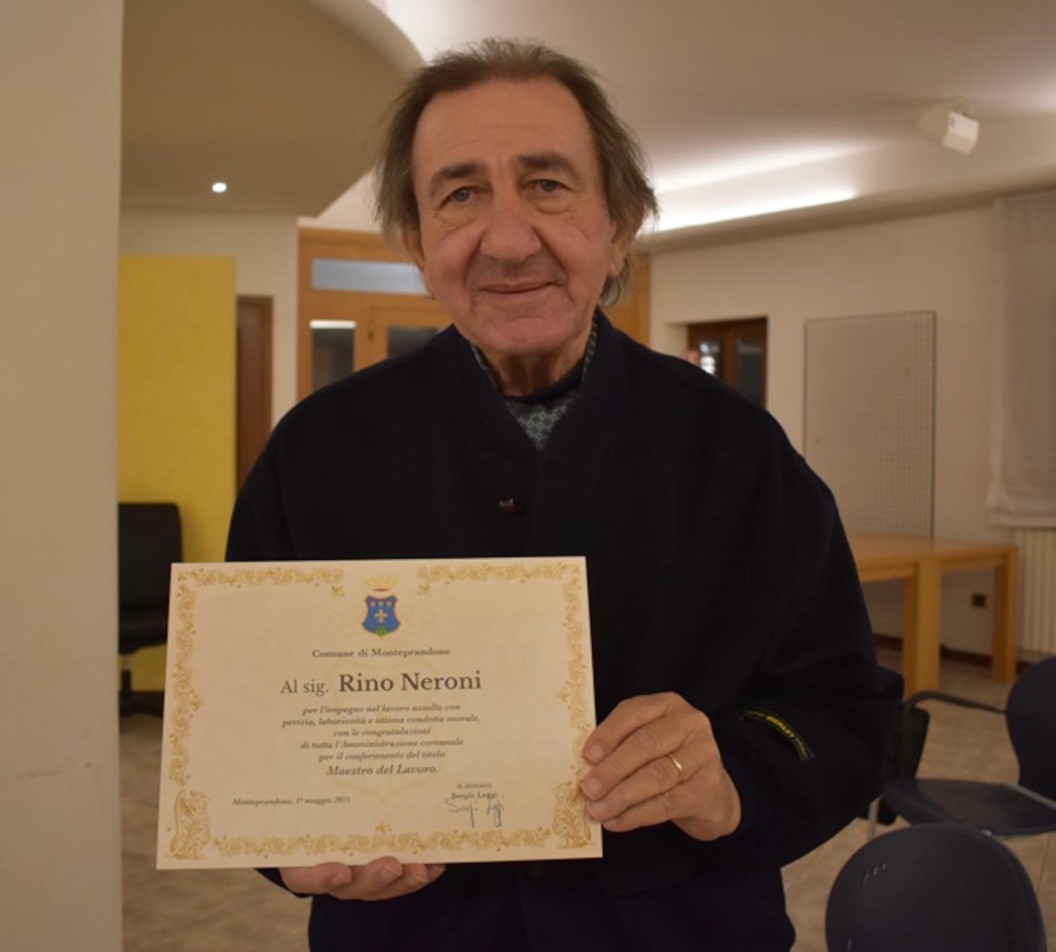La nota del sindaco Sergio Loggi per la morte di Rino Neroni a Monteprandone