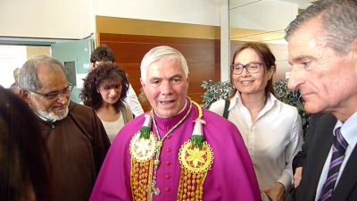 La visita del Vescovo D'Ercole all'ospedale Mazzoni