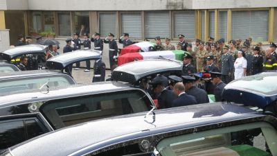 Cerimonia funebre a Ghedi per i quattro piloti morti ad Ascoli Piceno