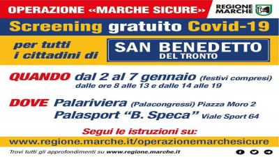 'Marche Sicure', prosegue lo screening antigenico di massa che fino ad oggi ha visto l'adesione di 93.458 persone e la rilevazione di 560 casi positivi